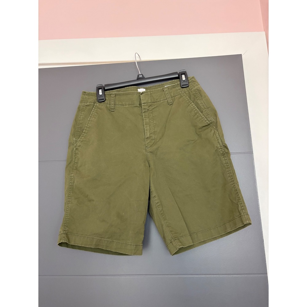 Gap Downtown Bermuda Shorts Womens 8 Olive Green Chino Mid Rise Casual Cotton